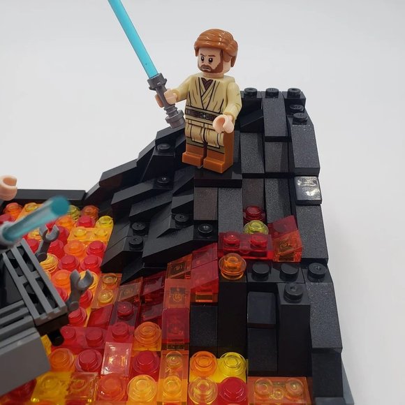 Obi-wan VS Anakin Skywalker Battle on Mustafar Episode 3 Custom Mini Figures - Picture 2 of 10
